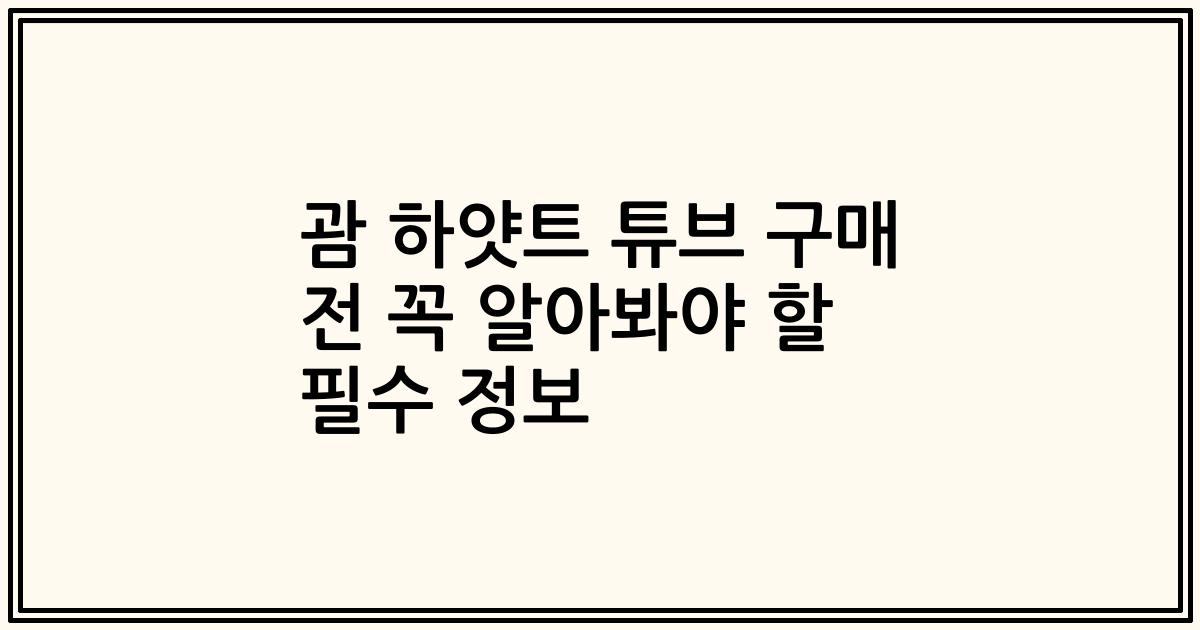 괌 하얏트 튜브 구매 전 꼭 알아봐야 할 필수 정보